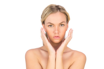 Fototapeta premium Serious pretty nude blonde posing