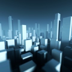 3d model of city downtown, Architectural concept