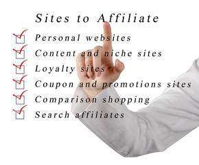 Sites to affailate