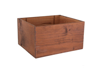 Wooden crate isolated on a white background