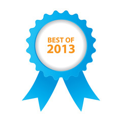 blue best of 2013 badge with ribbon