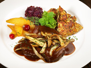 Rehbraten mit Steinpilze