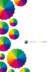 vector umbrella top & in a rainy day