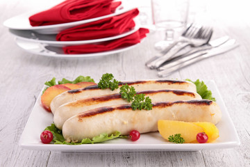 white pudding with apple