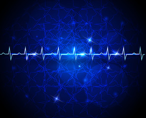 Obraz premium Cardiogram wallpaper, abstract design