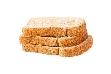 three slices of fresh bread