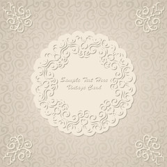 Luxury vintage card in pastel colors. Stylish design