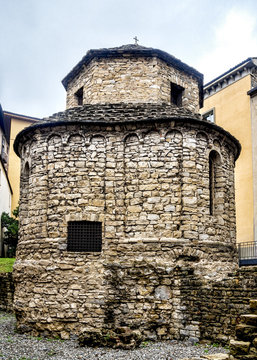 Tempietto di Santa Croce in old Bergamo, Italy