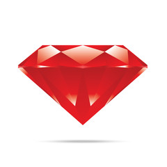 popular red diamond isolated realistic high quality elements vec