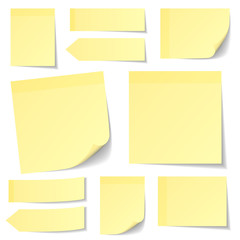 Collection Yellow Stick Notes