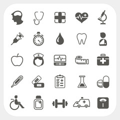 Medical and health icons set