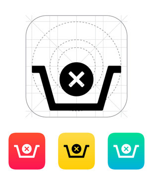 Shopping basket delete icon.