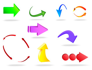 Vector illustration of 3d arrow