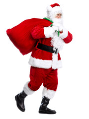 Santa Claus isolated on white.