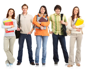 Group of standing students.