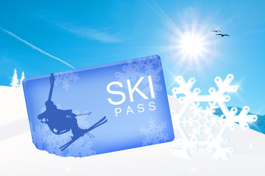 illustration of skipass