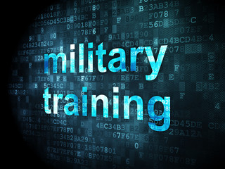 Education concept: Military Training on digital background