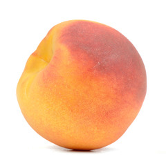 Fresh Peach Isolated on White Background