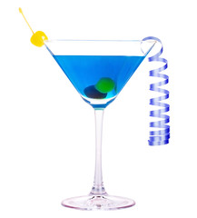 alcoholic cocktail with christmas decoraion