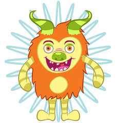Illustration vector of cartoon cute monster