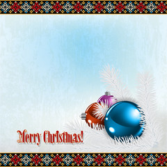 abstract celebration greeting with Christmas decorations