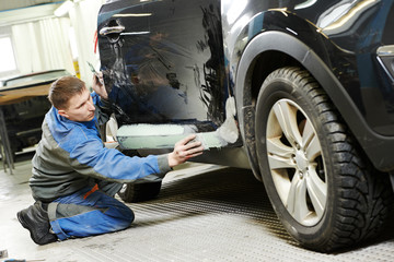 automobile car body stopping