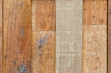 Old hardwood wall for background