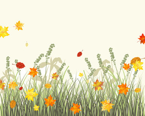 Meadow autumn background
