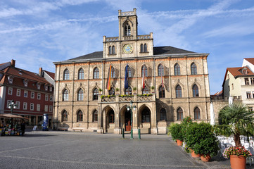 Weimarer Rathaus, Marktplatz, Bürgermeister, Thüringen, Weimar