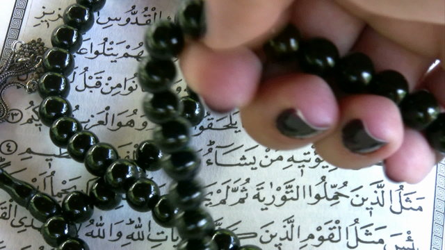 Muslim woman beads