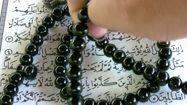 Muslim woman beads
