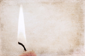 artwork in retro style, burning candle