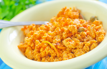 minced meat with sauce