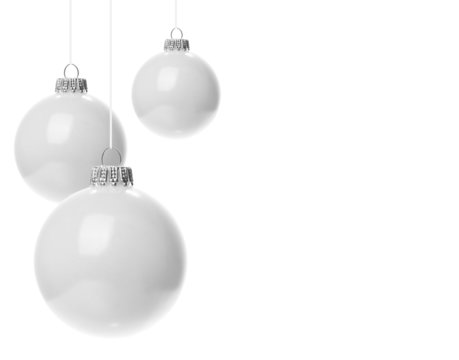 Wei&szlig;e Weihnachtskugeln