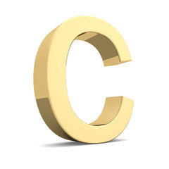 Gold letter C
