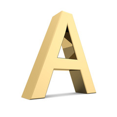 Gold letter A