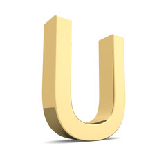 Gold letter U