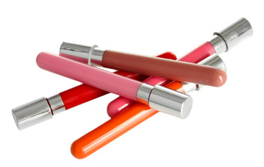 Beautiful lip glosses, isolated on white