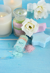 Composition with Aromatic salts in glass bottles,