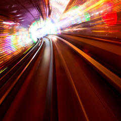 moving in tunnel