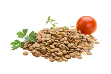 Raw lentils