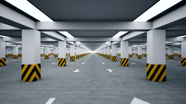 Underground parking repeatly moving