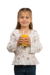 Girl with a Glass of Orange Juice