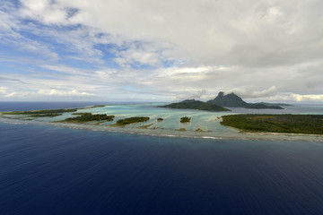 Aerial view of Bora Bora Island