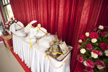 cremains, bone ash kept package after funeral in Thai tradition