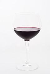 glass of red wine isolated