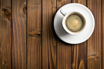 black coffee in the cup