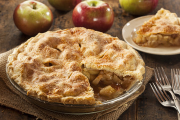Homemade Organic Apple Pie Dessert - obrazy, fototapety, plakaty