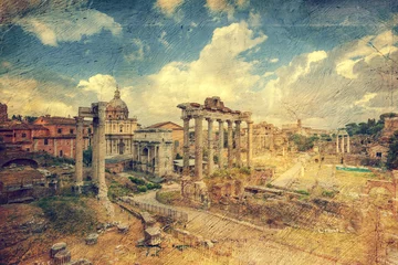Fototapete Rund Forum Romanum. Rom. Italien. © phant