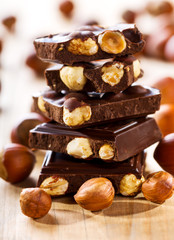 chocolate with hazelnuts
